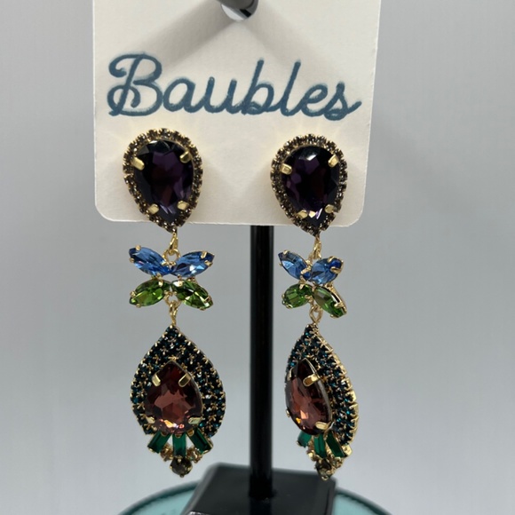 Baubles Chandelier Austrian Crystal Silver Earrings $12 EA or Bundle 3/$20 - Picture 1 of 7